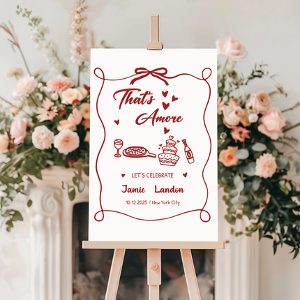 That’s Amore Wedding Sign