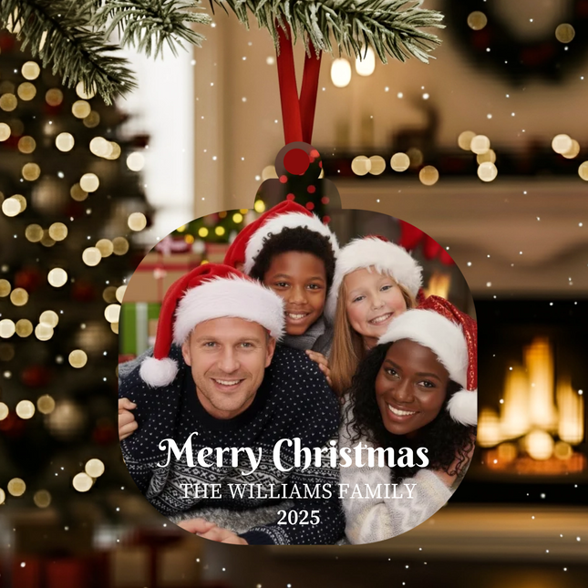 Custom Photo Christmas Ornament