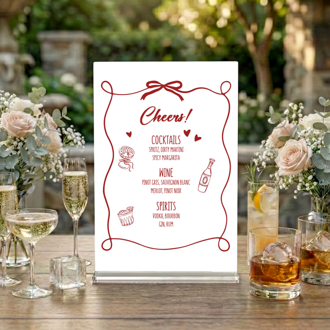 Thats Amore Bar Menu Sign