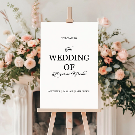 Grand Wedding Welcome Sign